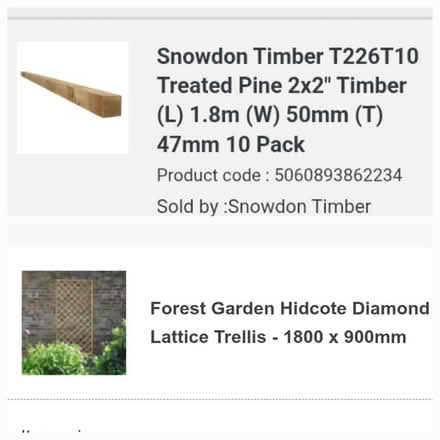 Photo of free 2 trellises and 5 posts (Chorlton M21) #2