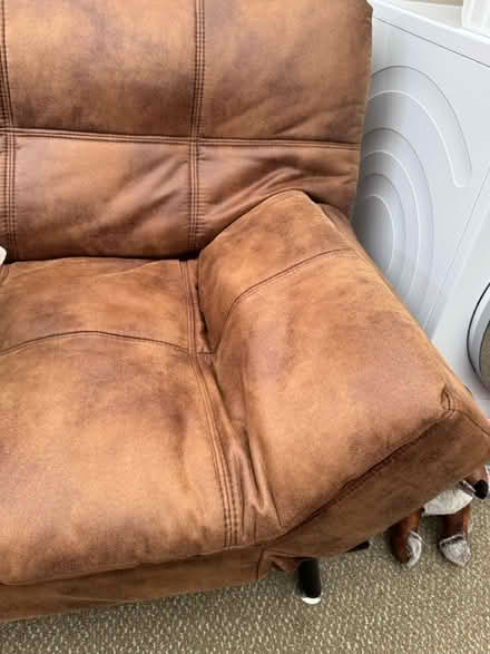 Photo of free Faux leather sofa / bed (Dogsthorpe PE1.) #2