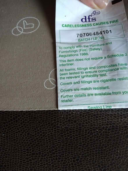 Photo of free Brown DFS Sofa (Carlisle CA1) #2