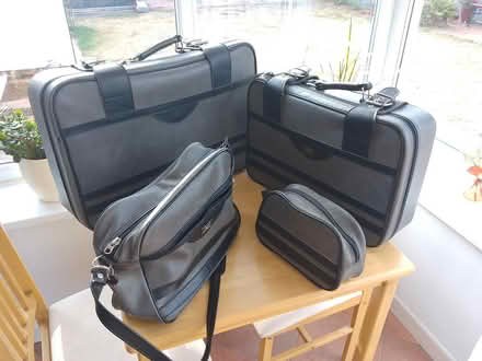 Photo of free Grey leather 4 piece suit case set (Paignton. TQ4) #2