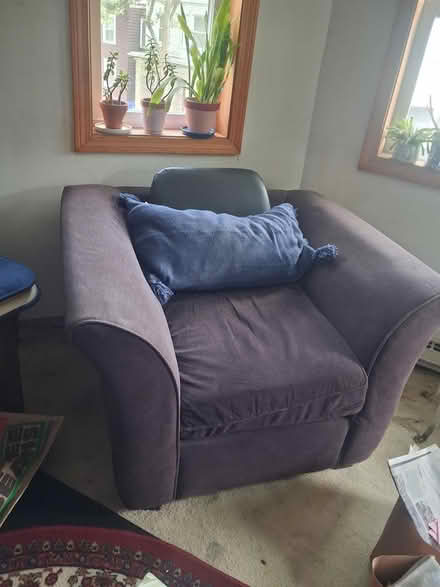 Photo of free Purple Chair and Matching Couch (East Boston Mass) #1