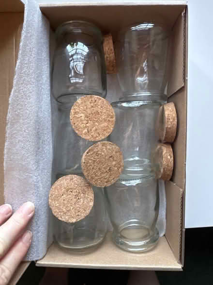 Photo of free Small glass jars with cork lids (Coalpit Heath BS36) #1
