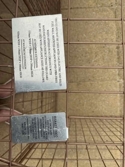 Photo of free Metal fire guard (Woodford NN14) #2