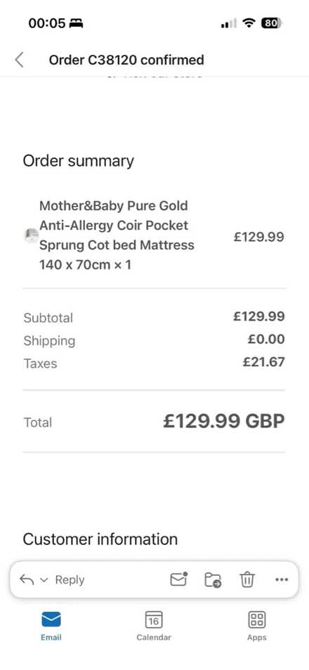 Photo of free Premium cot bed mattress (Spondon DE21) #4