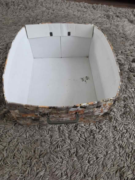Photo of free Large cat print storage box (Mordon) #2
