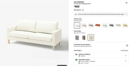 Photo of free IKEA 3 seater sofa (Alconbury PE28) #2