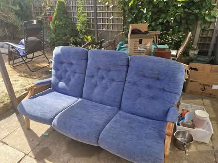 Photo of free Clean timber framed sofa (Great Baddow CM2) #1