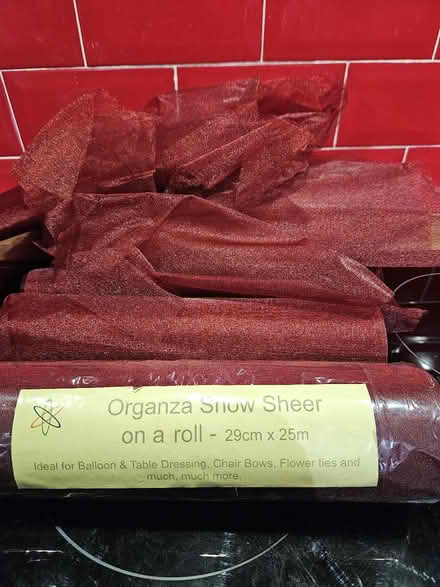 Photo of free Burgundy Sheer Organza (Da1 2 dartford) #1