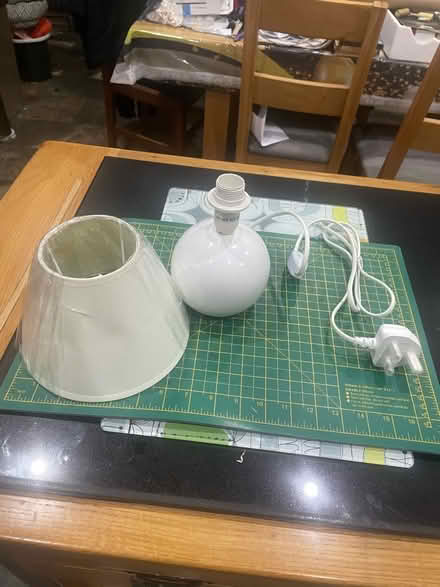 Photo of free Cream/white bedside lamp and shade (Rackheath NR13) #1