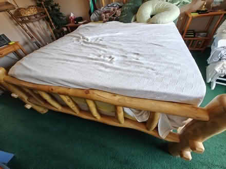 Photo of free Log Bed, Mattress, Side Tables (Near 92nd and Sheridan) #2