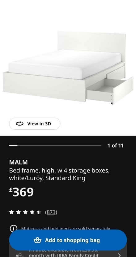Photo of free IKEA Malm Bedframe Kingsize (Greaves LA1) #1