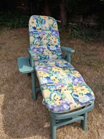 Photo of free Plastic garden lounger (SK4 Heaton Moor Stockport) #1