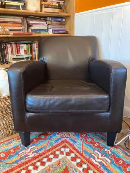 Photo of free Leather armchair (Aigburth L19) #1