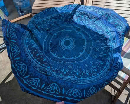 Photo of free Round patio table/bbq cover (Santa Clara near Great America) #1