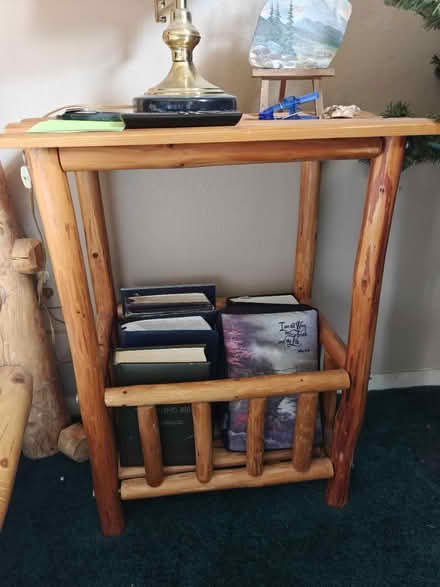 Photo of free Log Bed, Mattress, Side Tables (Near 92nd and Sheridan) #4