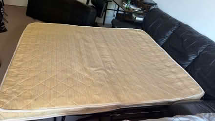 Photo of free Black genuine leather 3-seater sofa bed (Tunbridge Wells N. TN4) #3