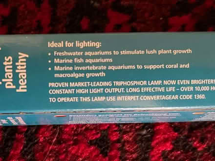 Photo of free Aquarium Light - fitting & bulb (Walton Manor OX2) #4