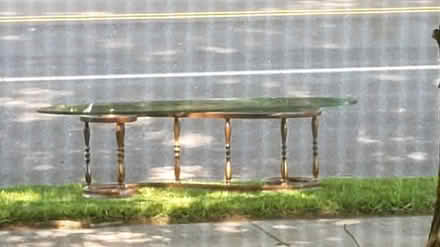 Photo of free "S" shape coffee table w glass top (Moorestown) #1