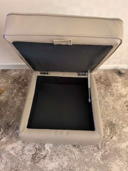 Photo of free Beige leather storage stool (Eastbourne DL1) #3