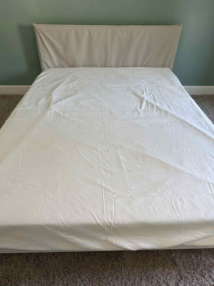 Photo of free IKEA Queen Bed Frame & Mattress (Brookline) #1