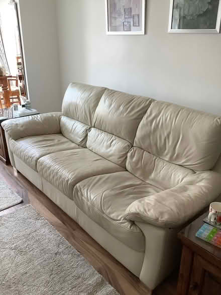 Photo of free Leather sofa (Heysham LA3) #2