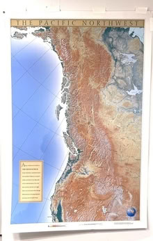 Photo of free Pacific Northwest Map - Laminated (Wedgwood) #1
