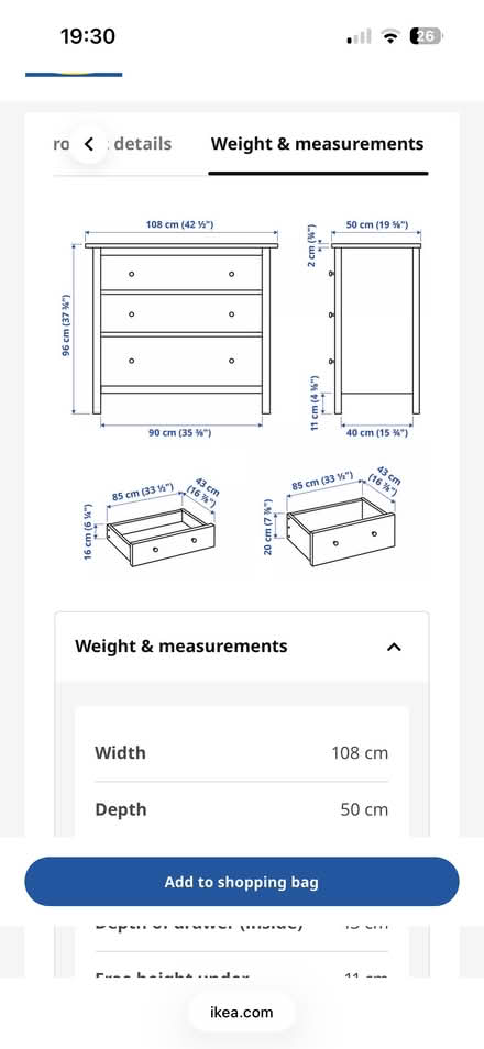 Photo of free Hemnes chest of drawers (Chelmer Village CM2) #4
