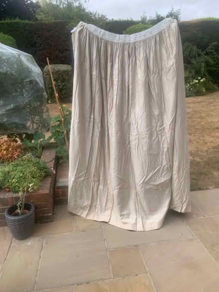 Photo of free Two blue lined curtains (Wheathampstead AL4) #4