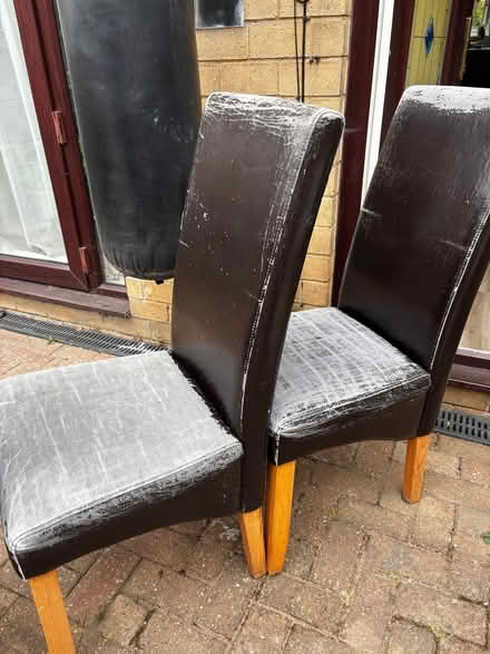 Photo of free 4 high back dining chairs (Southey Green S5) #4