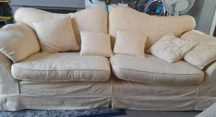 Photo of free Large sofa with removable covers (Graig Fechan LL15) #1