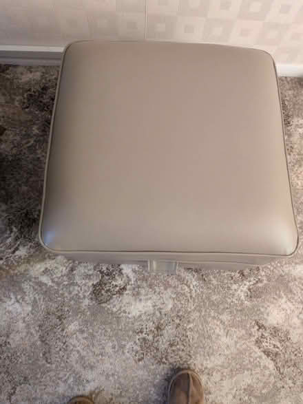 Photo of free Beige leather storage stool (Eastbourne DL1) #2
