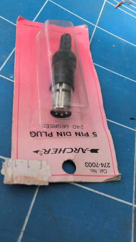 Photo of free 5 pin din plug new (Gorse Hill GU22) #2