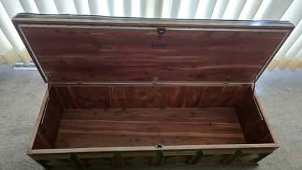 Photo of free Vintage cedar chest bench seat (Milan, just off US 23 exit 27) #2