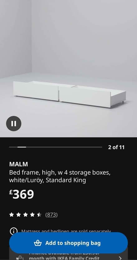 Photo of free IKEA Malm Bedframe Kingsize (Greaves LA1) #2
