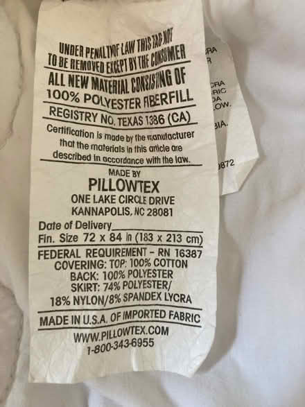 Photo of free Cal King Mattress Pad/Cover (Brunswick/Glenwood Basin) #3