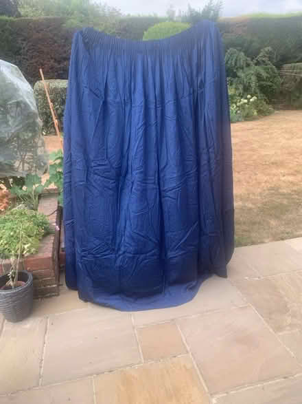 Photo of free Two blue lined curtains (Wheathampstead AL4) #1