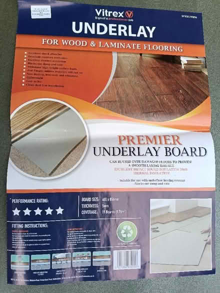 Photo of free 1/2 pack underlay boards for flooring (Royston SG8) #2