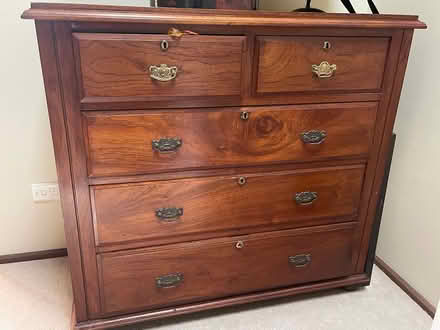 Photo of free Walnut chest of drawers (Warrandyte) #1