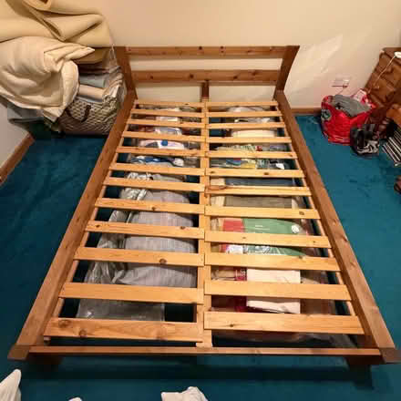 Photo of free wood double bed frame (Mudeford BH23) #1