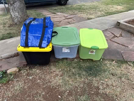 Photo of free 3 moving plastic bins (Near Chautauqua) #1