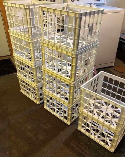 Photo of free Ten plastic storage crates (West Hill, Ithaca) #1