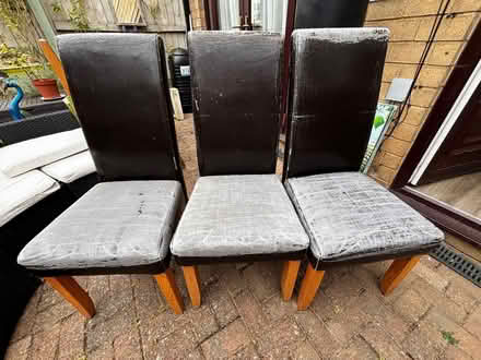 Photo of free 4 high back dining chairs (Southey Green S5) #1