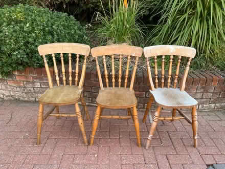 Photo of free 3 pine chairs (Bell Bar AL9) #1