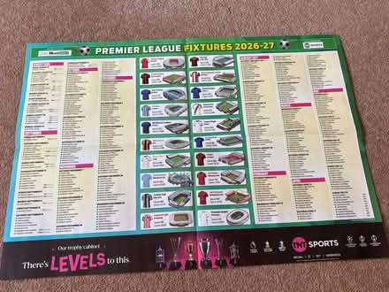 Photo of free Premier League Fixtures Guide (Great Hollands RG12) #2