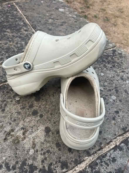 Photo of free Beige platform crocs (North Ascot SL5) #3