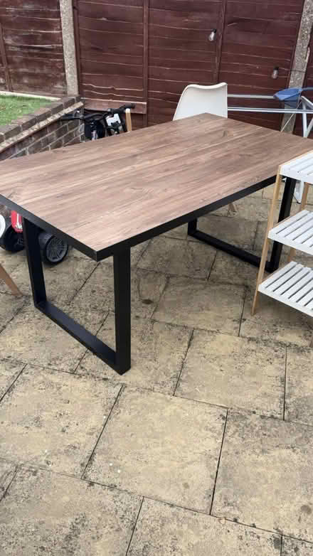 Photo of free Walnut dining table and chairs (Br6 0dy) #1