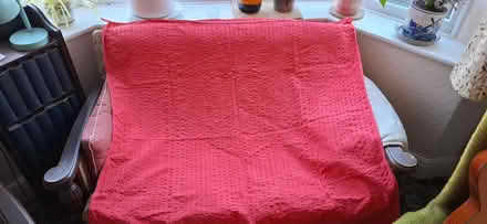 Photo of free Cotton Seersucker Curtain/Fabric & Curtain Wire (Harrogate HG1) #1