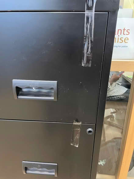 Photo of free black metal 4-drawer cabinet (Old street/Hoxton) #2