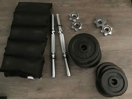 Photo of free Ankle weights& adjustable dumbbells (Foothill Expwy & Stevens Creek) #1