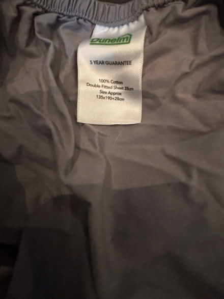 Photo of free 2 Dunelm Grey Double Fitted Sheets (Denholme BD13) #1